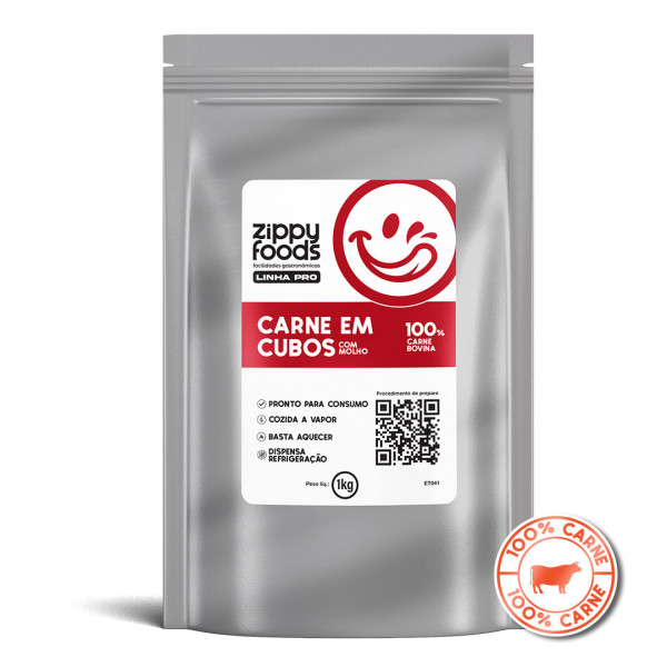 CARNE EM CUBOS COM MOLHO - 1kg