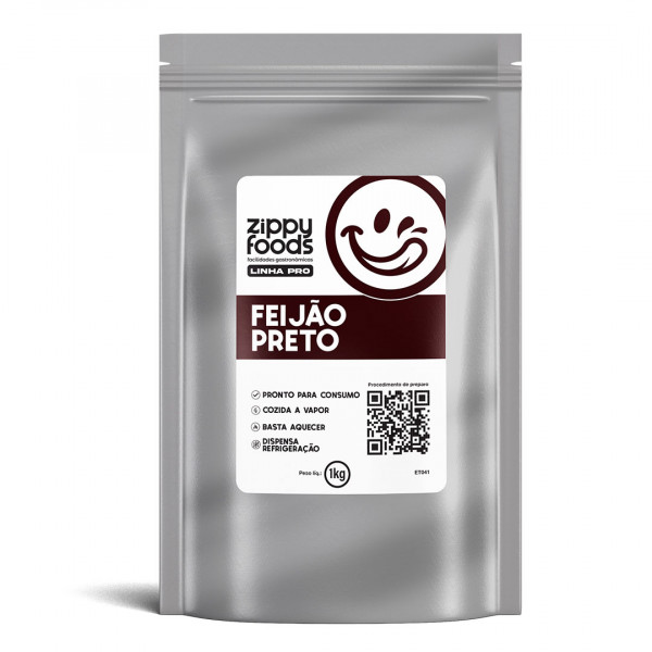 FEIJÃO PRETO COZIDO - 1kg